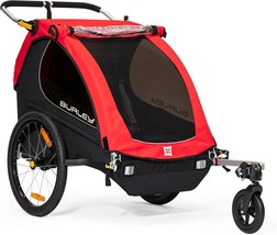 Burley Honey Bee, 2 Seat Kids Bike Trailer &amp; Stroller, Red - £476.68 GBP