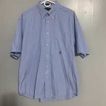 Tommy Hilfiger Golf Striped Short Sleeve Men’s Shirt Size L Large Button... - $15.84