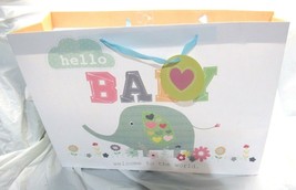 Baby Shower Large Gift Bag &quot;hello BABY welcome to the world.&quot; 17&quot; by 5&quot; by 13&quot; - £6.38 GBP+