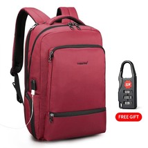 15.6&quot;Laptop USB Charging Women Backpack Waterproof Travel Solid Mochila Women La - £76.97 GBP