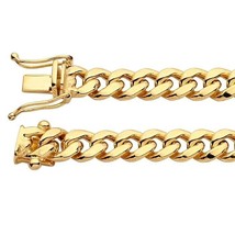 14K Yellow Gold 6.1mm Miami Cuban Bracelet - £1,364.48 GBP