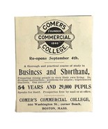 Comer&#39;s Commercial College 1894 Advertisement Victorian Boston Mass 1 AD... - $19.99