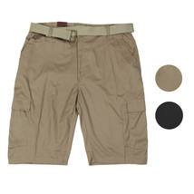 LR Scoop Men&#39;s Multi Pocket Casual Golf Belted Cargo Dress Shorts Big Pl... - £23.46 GBP