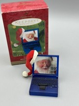 Ornament Hallmark  Laptop Santa With a HO Ho Ho QX8972 2001 Artist Dill Rhodus - £5.40 GBP