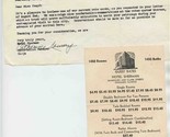 Hotel Sherman Chicago Illinois Reservation Letter and Rate Card 1951 - $27.72
