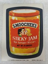 1974 Topps Wacky Packages Smoocher's Sticky Jam Sticker Card Tan Back Series 8 - £11.71 GBP