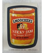 1974 Topps Wacky Packages Smoocher&#39;s Sticky Jam Sticker Card Tan Back Se... - £11.52 GBP