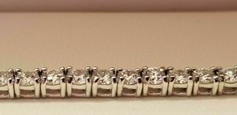 5.00 Simulatedct Diamant Rond Tennis Bracelet 14k Plaqué or Blanc 19.1cm - £147.04 GBP