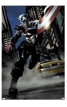 CAPTAIN AMERICA &amp; BLACK WIDOW ~ STREET 22x34 COMIC ART POSTER Marvel NEW... - $9.00