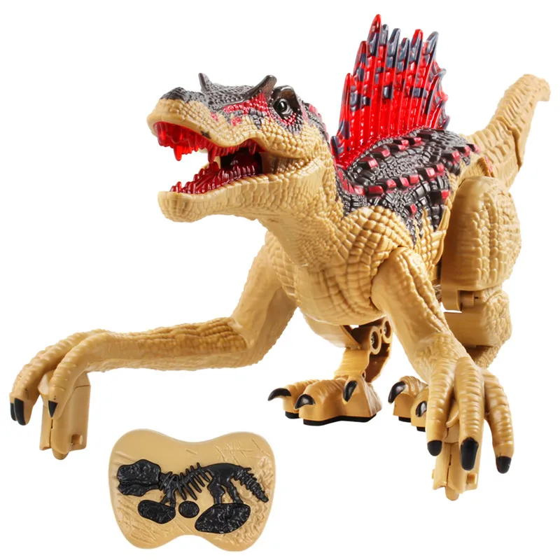 2.4G Large 40CM RC Dinosaur Electric Walking Dragon Music Flash Light Robot Toy - £36.99 GBP