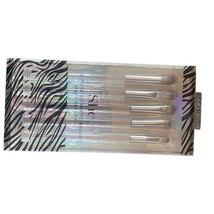 S.he 5 Piece Cosmetic Brush Set - Travel Size, Clear - New - $16.83