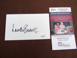 LAUREN BACALL TO HAVE AND HAVE NOT ACTRESS SIGNED AUTO VTG INDEX CARD JS... - $49.49