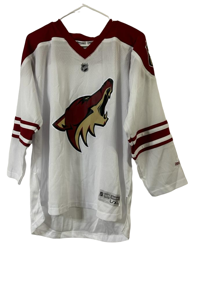 Primary image for Reebok Jugend Phoenix Kojoten Straße V-Ausschnitt Eishockey Trikot, Weiß, L/XL