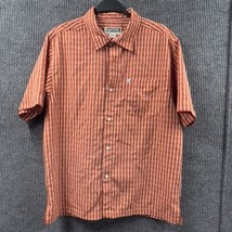 ROUTE 66 Original Clothing Co. Shirt Mens Medium Red Striped Button Down SS - £16.59 GBP