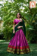 Stunning South Style Poly Cotton Half Saree Lehenga Collection - $1,149.88 MXN