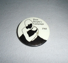 Vintage 1968 Poor People&#39;s Campaign Pinback Button Martin Luther King Jr... - £23.44 GBP