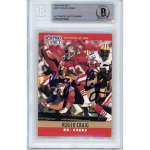 Roger Craig San Francisco 49ers Autograph 1990 NFL Pro Set Football Card Beckett - £61.99 GBP