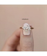 Unique Vintage Style 14K Solid Gold Engagement Ring, Wedding Ring Gift F... - $135.40 CAD