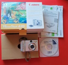 Canon PowerShot A95 5 MP Digital Camera 3x Optical Zoom Silver Boxed Parts - £44.29 GBP