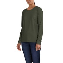 Time And Tru Women&#39;s Long Sleeve T Shirt LARGE (12-14) Green - £9.27 GBP