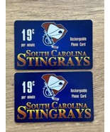 Vintage South Carolina StingRays Calling Phone Card Lot of 2 Minor Hocke... - £7.78 GBP