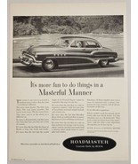 1951 Print Ad Buick Roadmaster 4-Door Car Dynaflow Drive River - £18.57 GBP