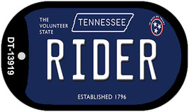 Rider Tennessee Blue Novelty Metal Dog Tag Necklace - $15.95