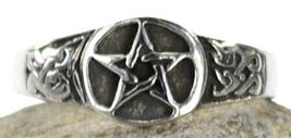 Size 7-8 Pewter Pentagram Ring! - $7.87