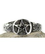 Size 7-8 Pewter Pentagram Ring! - $144.55 MXN