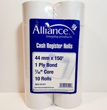 Alliance Cash Register Rolls 1 Ply Bond 10 Pack New Sealed - £6.25 GBP