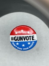 #GUNVOTE Don&#39;t Risk Your Rights Hat Lapel Pin - $9.90