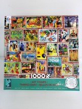 Ceaco - Barbara Behr -Stamps - Art Stamps - 1000 Piece Jigsaw Puzzle Open Box - £8.70 GBP