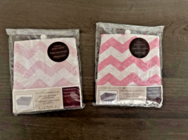 Koala Baby Storage Basket Liners Pink Chevron Design Set of 2 - New, Sealed - £11.45 GBP