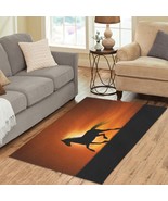 Horse Silhouette at Sunset Area Rug size 60&quot;x 39&quot; - $72.17 CAD