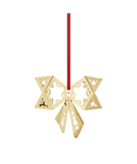 2022 Georg Jensen Christmas Holiday Ornament Bow Gold - New - £19.42 GBP
