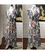 TOV Floral Ruffle Midi Dress NWT M 6 - $76.50