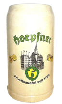 Hoepfner Brau Karlsruhe  GIANT TWO (2) Liter Masskrug German Beer Stein - £66.84 GBP