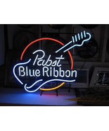 Pabst Blue Ribbon Guitar Neon Sign 22&quot;x18&quot; - £157.70 GBP