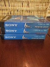 Set Of 3 Sony 6 Hour Premium Grade 246m VHS - Used - $15.72