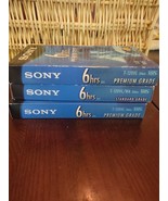 Set Of 3 Sony 6 Hour Premium Grade 246m VHS - Used - €13,65 EUR