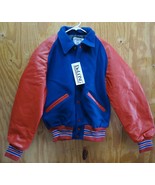 DELONG VARSITY LETTERMAN&#39;S JACKET ROYAL BLUE &amp; RED  - MADE IN USA - XS - £55.74 GBP