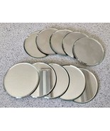 Set of 10 Three Inch Round Beveled Mirrors - $25.00