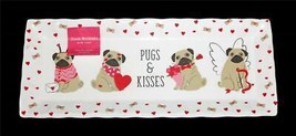 PUGS &amp; KISSES Hearts Roses Wings Bonea Thick Durable 19&quot; Rectangle Melam... - £19.13 GBP