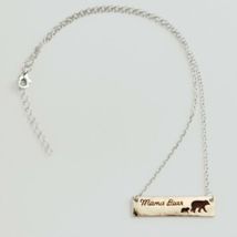 Mama Bear Necklace Fashion Jewelry Pendant Chain Silver image 3
