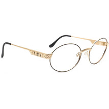 Yves Saint Laurent Sunglasses Frame Only 6043 y104 Black&amp;Gold Oval Metal 54 mm - £135.57 GBP