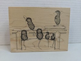 Stampa Rosa 1999 House Mouse Design &quot;ABCD EEEEK FG&quot; Wood Rubber Stamp #441 - £51.11 GBP