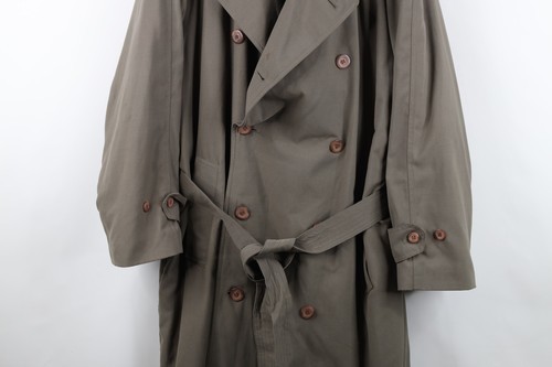 Vintage 90s Chaps Ralph Lauren Mens 44R Microfiber Belted Trench Coat Jacket Item image 3