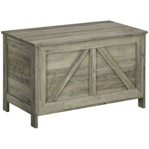 30&quot; Farmhouse Storage Chest Lift Top Box Organizer Gray - $130.99