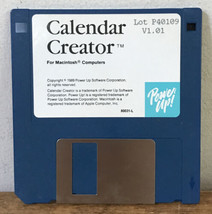 Vtg Calendar Creator for Macintosh Computers Floppy Disk - $1,000.00