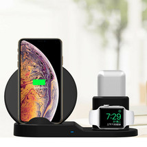 3in1 10W Qi Wireless Charger For AirPods Dock Station Fast Charging for ... - $29.10